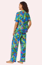 A lady wearing Arizona Long Knit Pj Set In Lobster Lounge