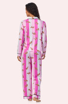 A lady wearing Charlotte Pj Set In Spots & Stripes