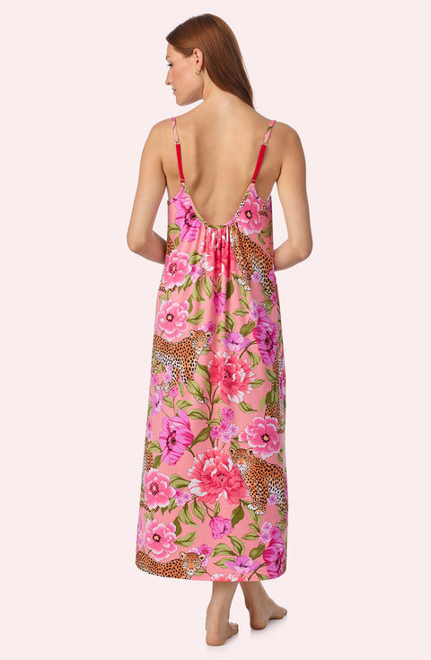 A lady wearing Cameron Chemise In Rosy Roar