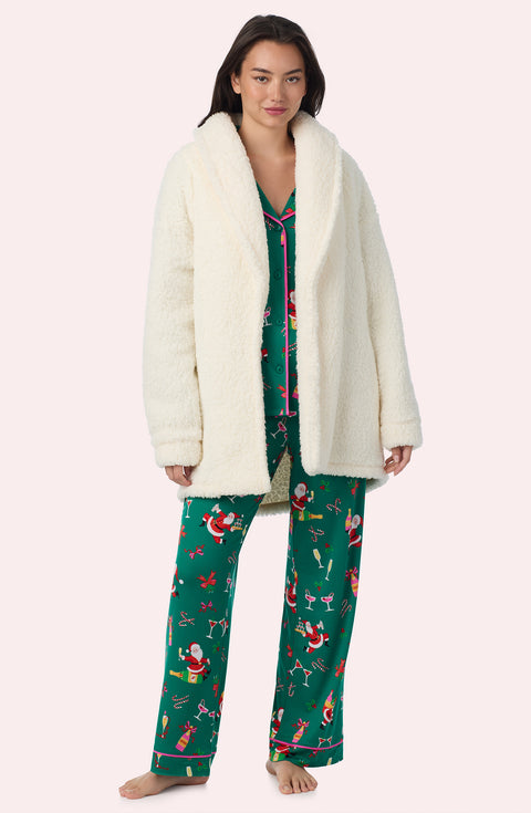 Blake Sherpa Short Jacket In Cream