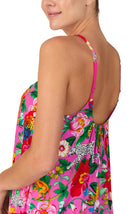 A lady wearing Ella Chemise In Critter Floral
