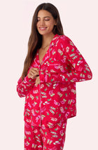 A lady wearing Charlotte Knit Pj Set In Festive Rodeo
