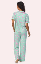 A lady wearing Arizona Long Knit Pj Set In Country Girl
