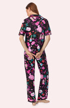 A lady wearing Arizona Long Knit Pj Set In Honky Tonk Angel