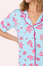 A lady wearing Sienna Short Pj Set In Miss Martini