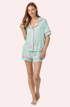 A lady wearing Arizona Short Knit Pj Set In Country Girl