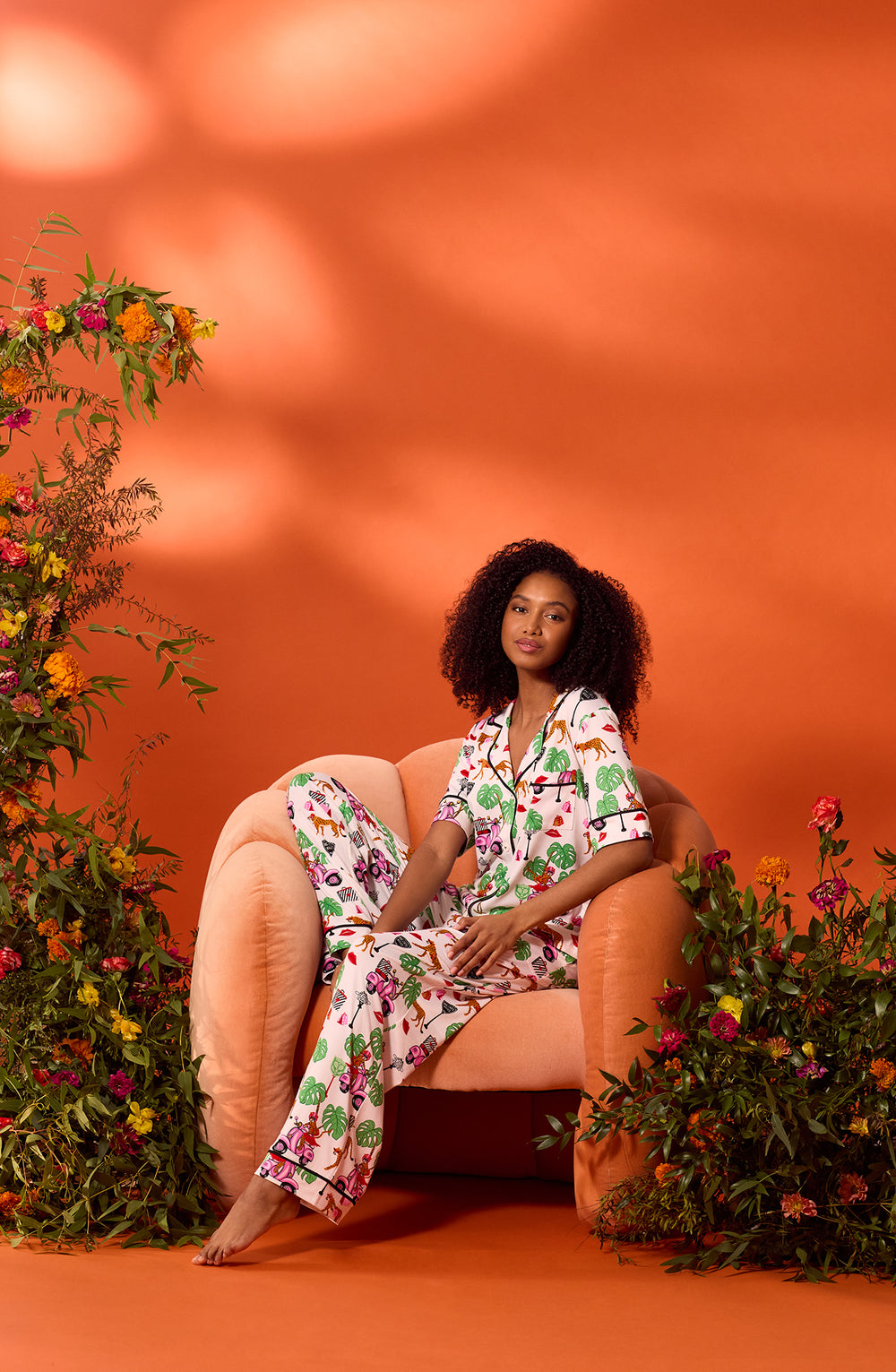 Sienna Long Knit Pj Set In Wild Ride – Room Service PJs