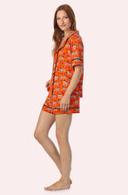 A lady wearing Arizona Short Knit Pj Set In Spooky Season