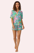 Aspen Short Knit Pj Set In Dreamscape Dot