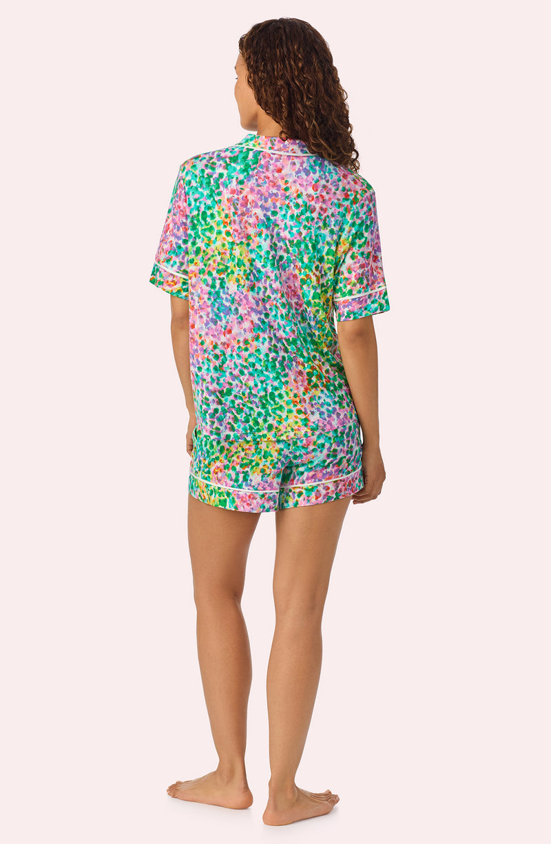 Aspen Short Knit Pj Set In Dreamscape Dot