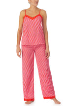 A lady wearing red sleeveless Lexi Pj Set with  Sunset Scallops print.