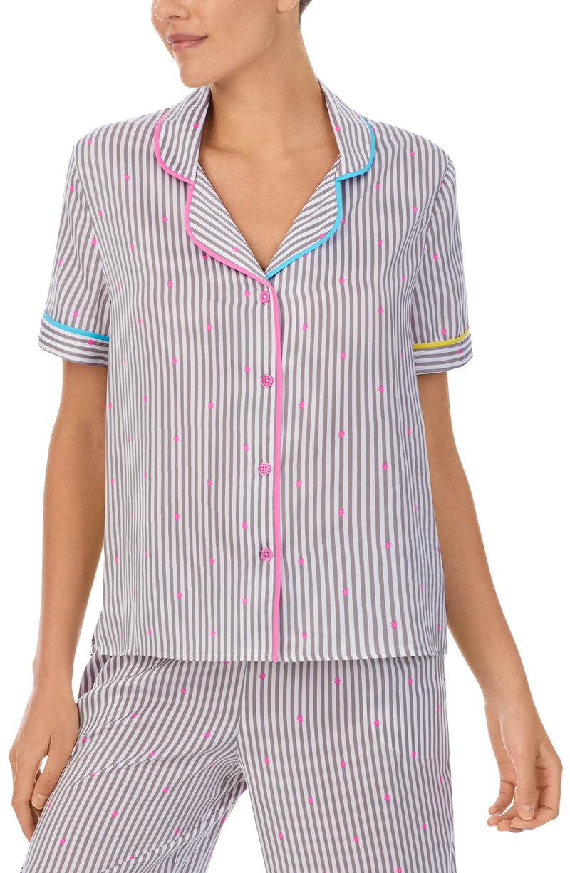 Sydney Top In Silver Stripe
